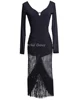 Women Sexy Hollow Tassel Latin Dance Dress