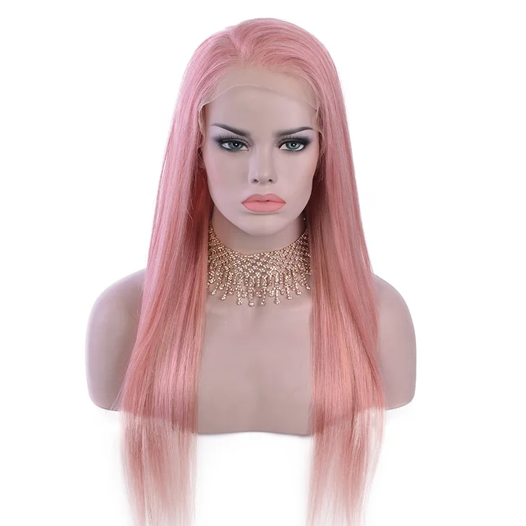 

Natural Straight Long Pink Wig Human Hair For Sale, Pinnk