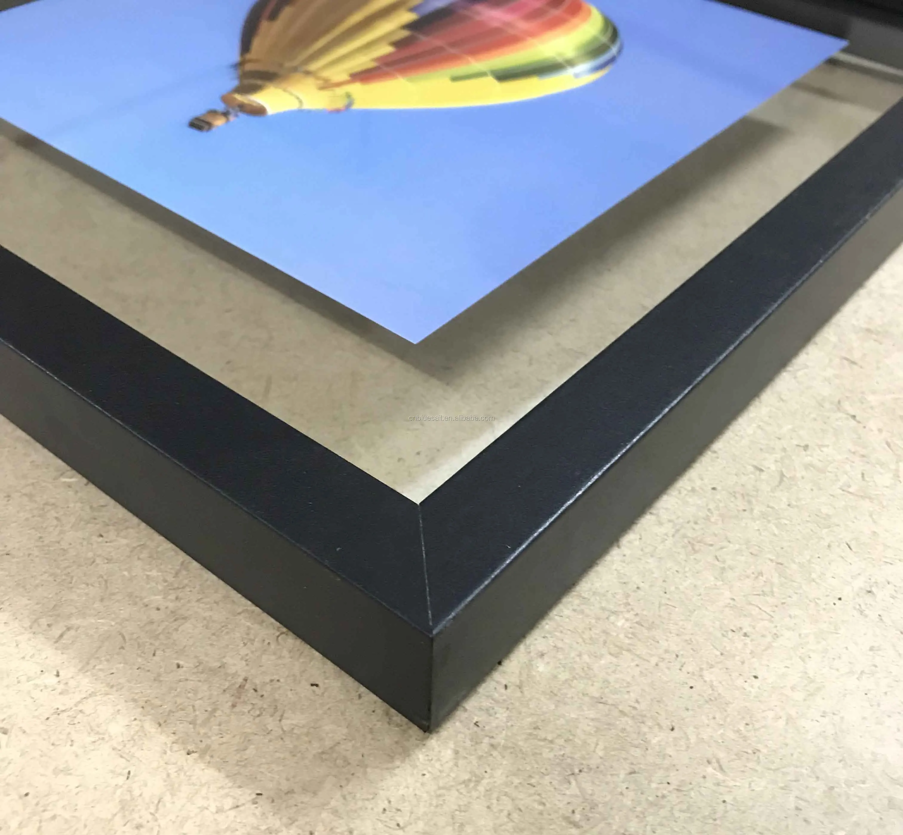 Floating Frame 11x14",Bevel Glass Photo Frame,Black/white/wood Art