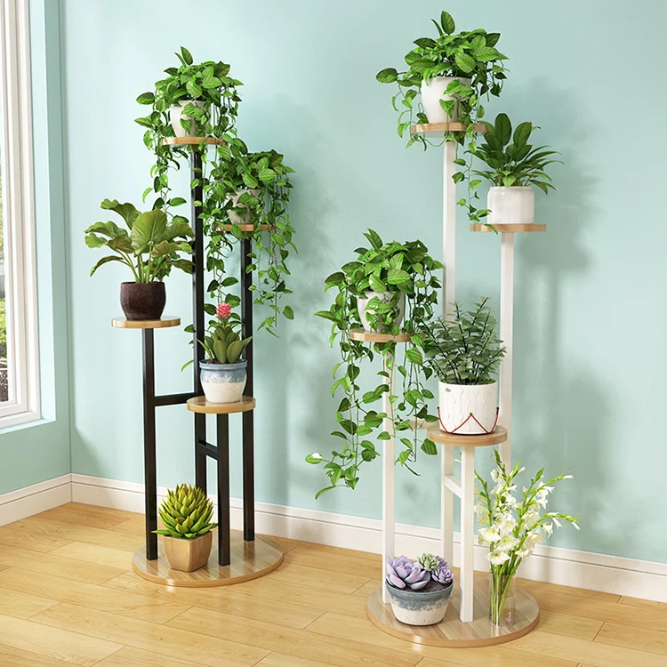 室内花架花架绿色植物立场花盆架 Buy 木花盆架 装饰锅架 锅盖架product On Alibaba Com