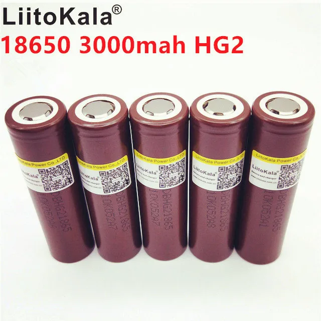 

LiitoKala for HG2 18650 18650 3000 mah Electronic Cigarette Batteries Rechargeable flashlight high power bank discharge