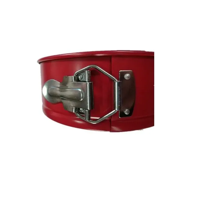 7inch Red Colour Nonstick Carbon Steel Springform Bundt Cake Pan For