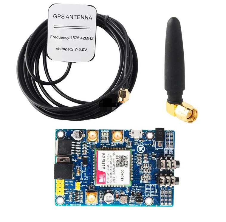 SIM808 Module GSM GPRS GPS Development Board IPX SMA with Aerial STM32 51MCU LG
