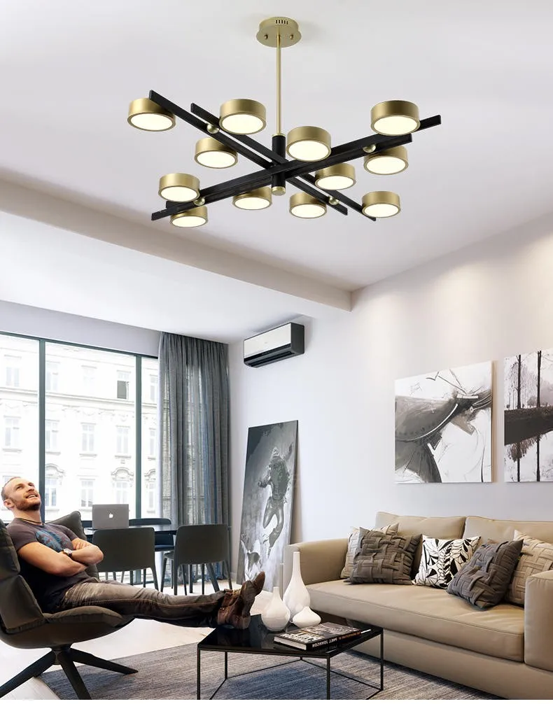 Nordic light luxury living room study bedroom restaurant chandelier designer model room molecular LED creative personality lamps