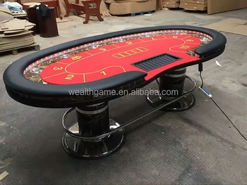 poker table with lights