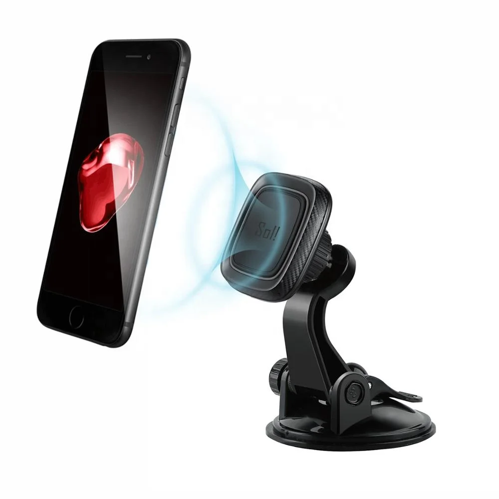 

magnetic phone mount car phone holder mount dashboard cup holder suction mount, Black