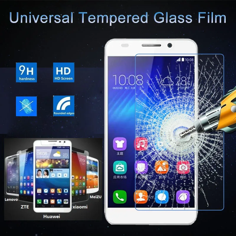 Universal 9H Premium Tempered Glass Screen Protector Anti Shatter Guard Protective Film For Sony BLU Micromax
