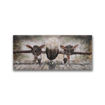 Large Propeller Aircraft Acrylic 3d Painting On Iron Buy Large