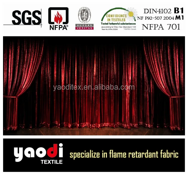 Flame Retardant Velvet Fabric For Stage Curtain Buy Flame