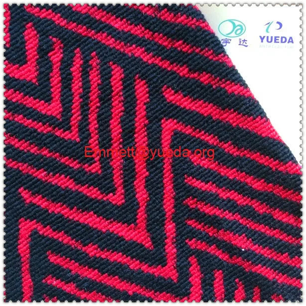 Красный черный цвет елочка жаккардовые вязать вареной шерстяной ткани для пальто