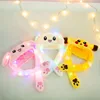 Funny Plush Animal Hat Cap Party Gift Moving Bunny Rabbit Ear Hat With Light