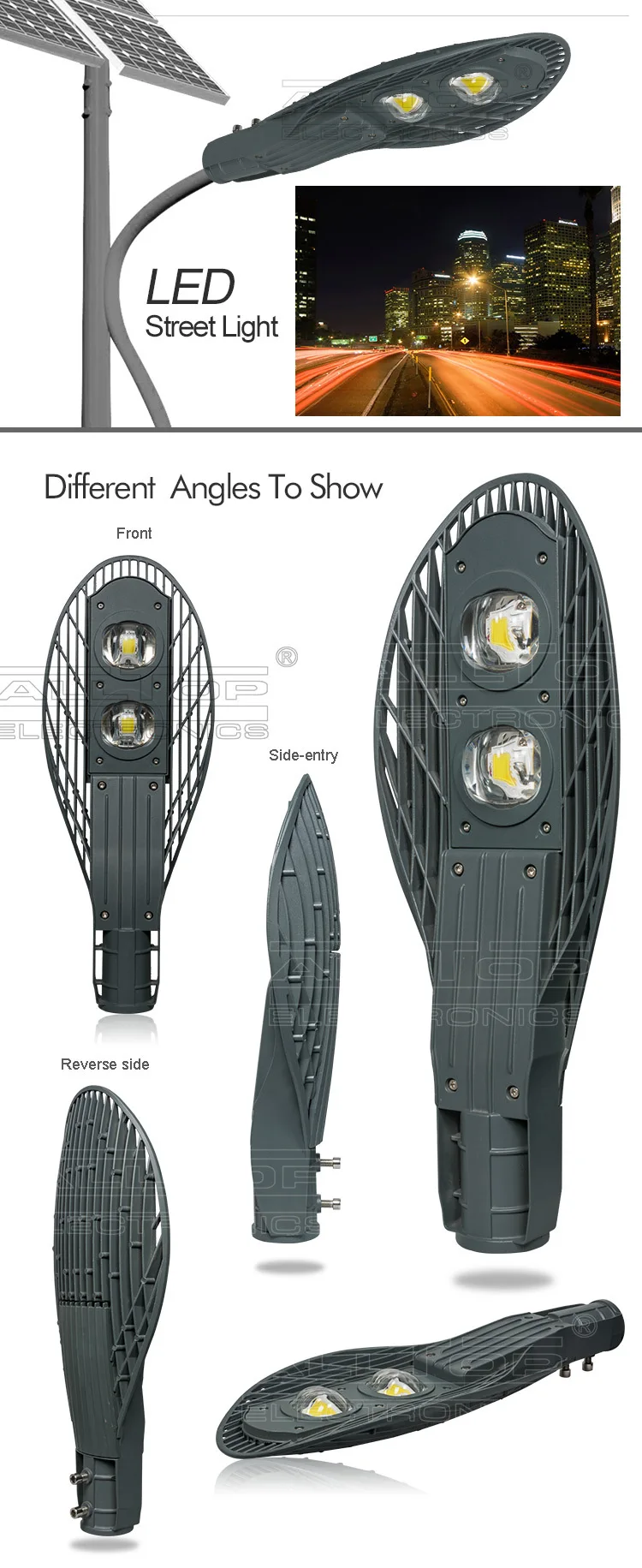 High quality waterproof aluminum casting 100 w led street light