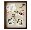 11x14 3D Showcase Keepsake Art Walnut Brown Deep Wood Shadowbox Picture Frame with Linen Board