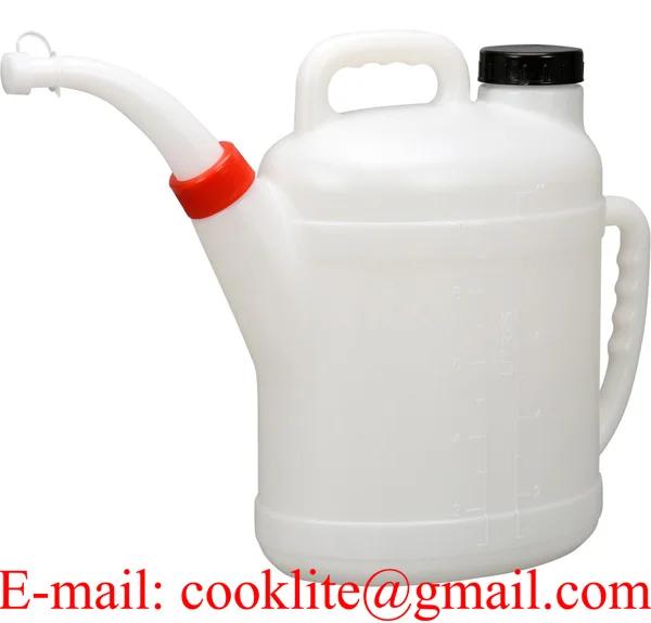 10 Litre Petrol Diesel Fuel Oil Measuring Jug Pitcher Pouring Cup Spout Lid Polyethylene Plastic