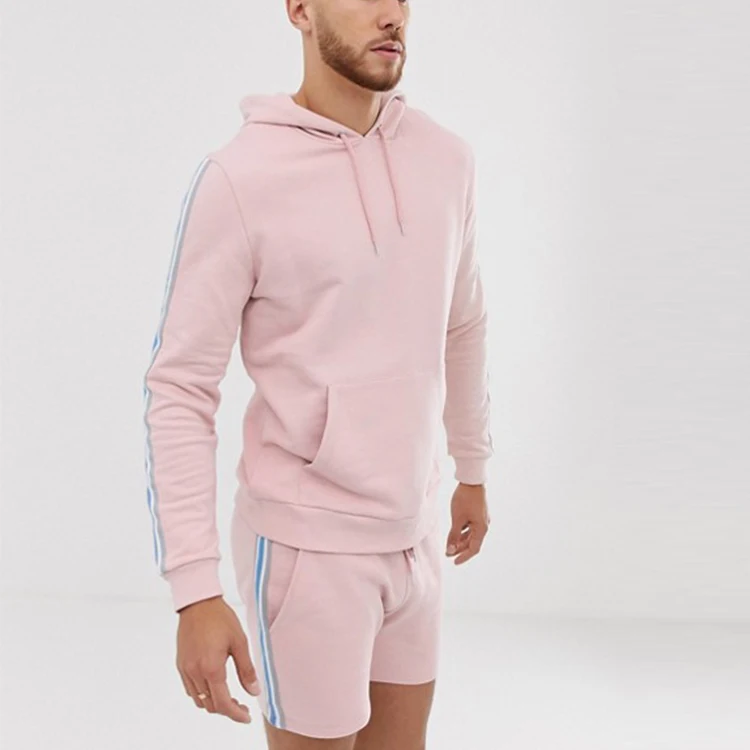 Wholesale Blank Tracksuits Sports For Men Hoodie And Shorts Knitted