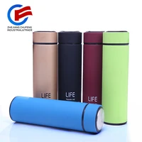

Stainless steel Life 304 Tumbler Double wall Rubber Coated water bottle 500ml straight vacuum Flask soft touch thermos cup