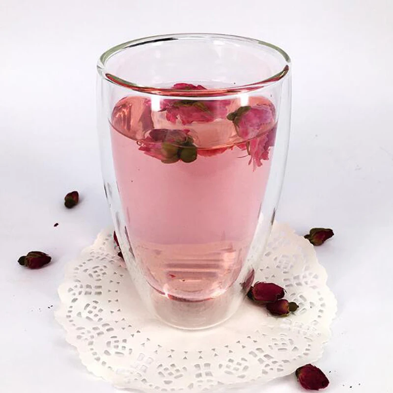 

Hot-Sale 450 ML Heat Resistance Double Water Cup Customized Logo For Home Office, Clear