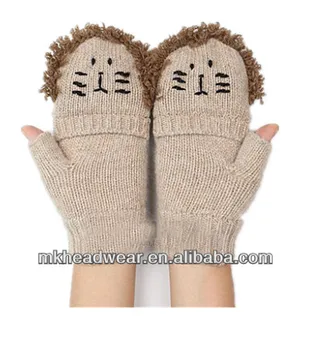 fingerless gloves with cover