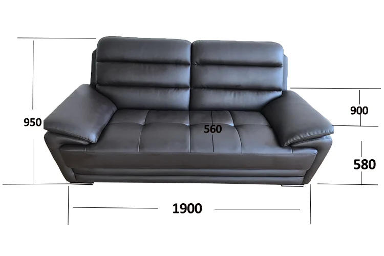 Classic Heavy Duty Leather Sofa Unique Couches Modern Office Sofa For