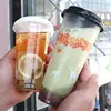 Custom Printed Mini Plastic Disposable Dessert Pudding Cup PS Plastic Jelly Cup With Lid