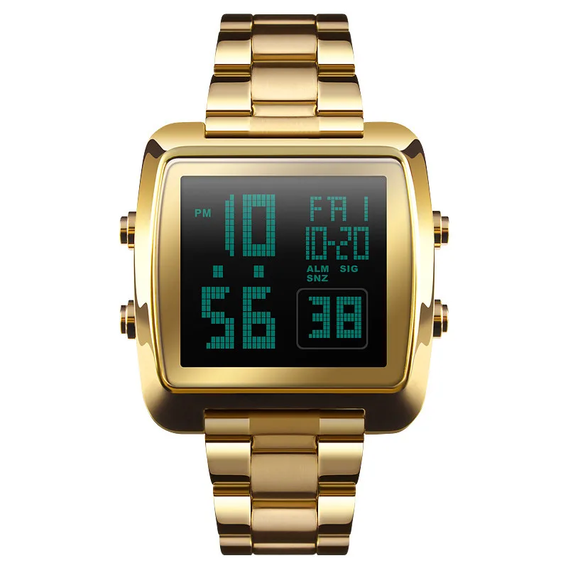 

SKMEI 1369 Men Stainless Steel Waterproof Wholesale Luminous Digital Watch