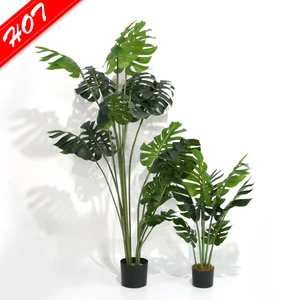 High quality monstera tropical artificial plastic turtle leaf plants