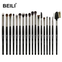 

BEILI Professional 18Pcs Black Eye Makeup Brushes Tools Set Kits Cosmetic Box Packing Private Label Makeup brush set