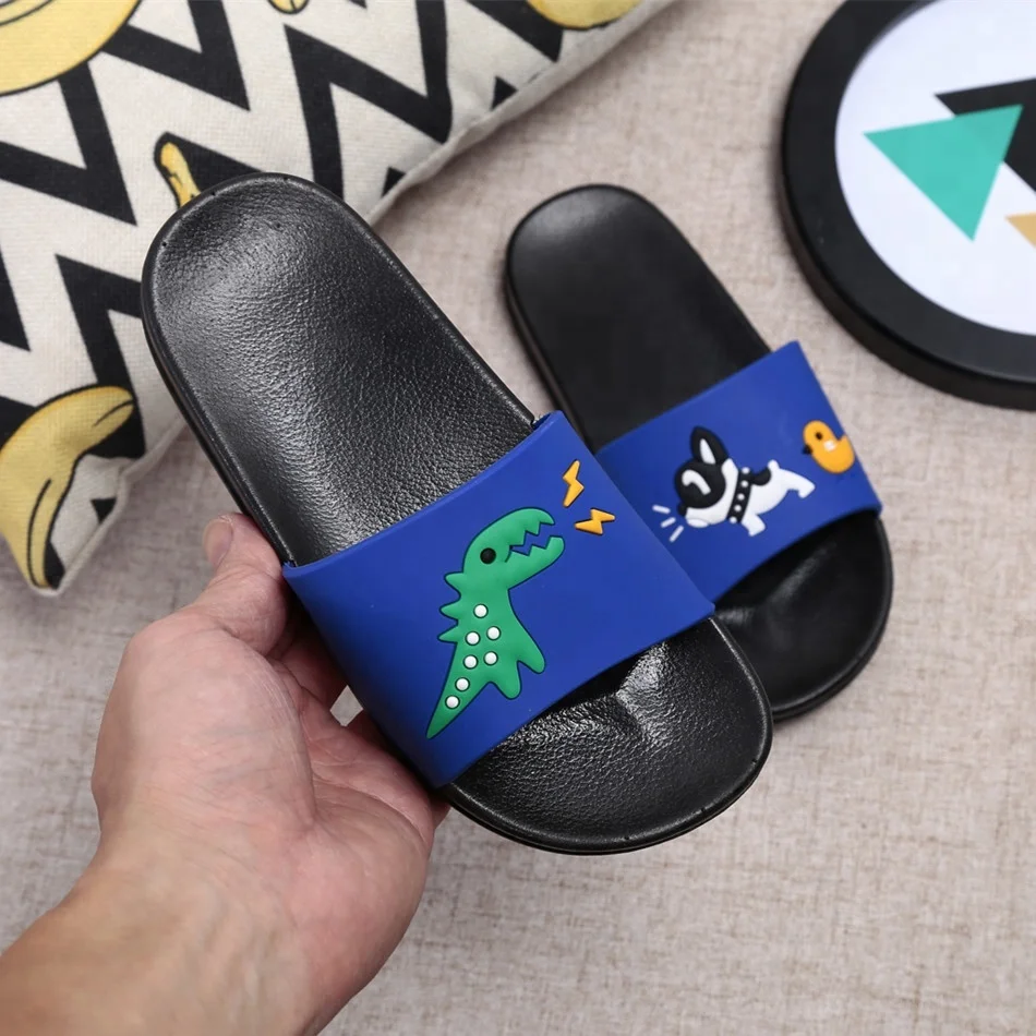 
Cartoon Boys And Girls Shoes PVC Upper with PCU Sole Kids Hote Home Sliders Slippers 