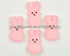 Hot new bestselling product wholesale alibaba handmade Embroider MARSHMALLOW RABBIT Felt Embellishments Applique made in China