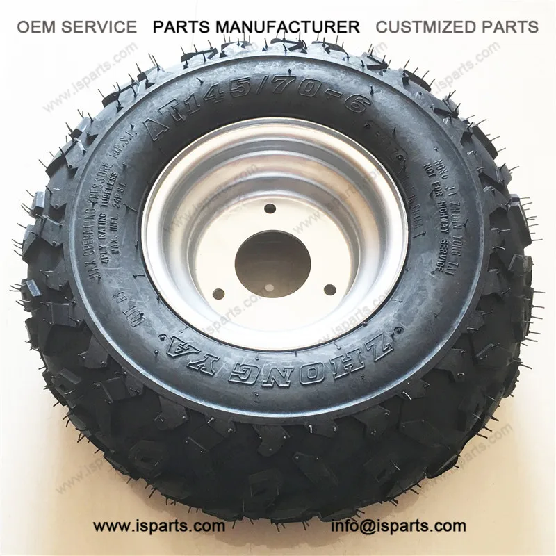 5x7 3-Bolt ATV Rims For TaoTao – 10mm Bolt Holes, Black, Fits 2010-2023 Models