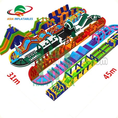 

Playground equipment indoor trampoline park inflatable obstacle park, Customized color