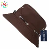 Soft canvas fishing cap custom bucket hat adjustable ribbon fishman hats brass tone ventilation eyelets cap for summer