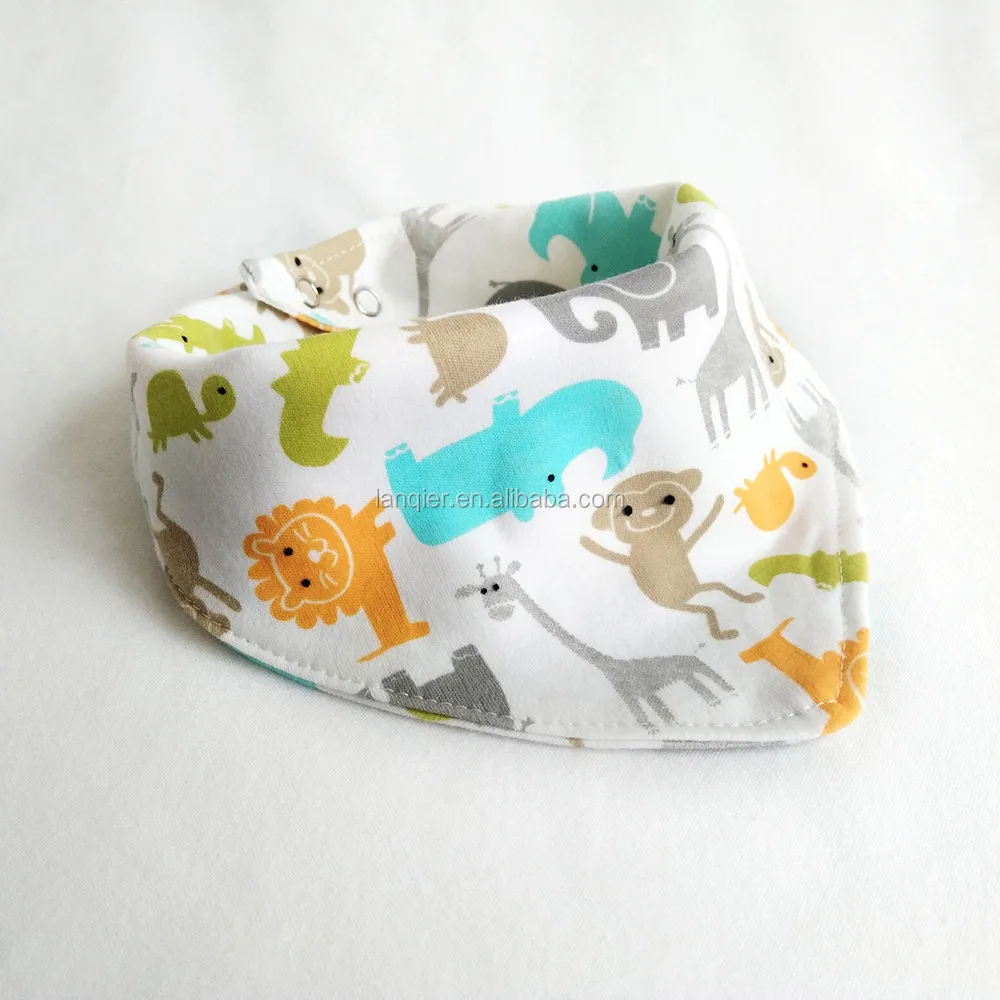 

Big Sale! Hot sale wholesales 100% Cotton Jersey Custom baby bandana bib soft print baby bid, Multi