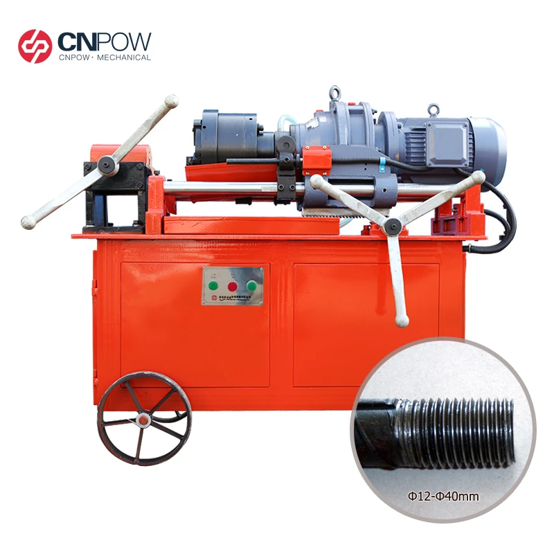 
CNPOW 12-40mm pipe security bar thread forming threading machine for bolt 