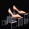 Custom multi tiers clear acrylic single high heel shoes display holder rack display stand
