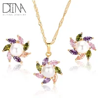 

DTINA 2019 trends kids jewelry sets with pearl ladies necklace and necklace sets