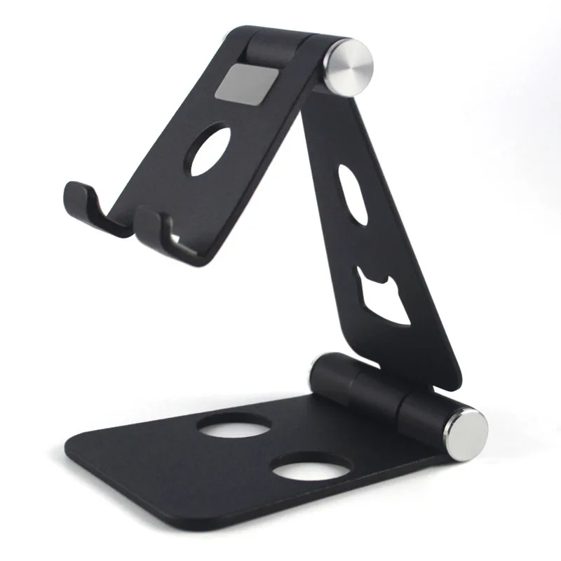 

Desktop aluminium alloy multiangle adjustable folding tablet stand holder for ipad with bottle opener, Silver/black