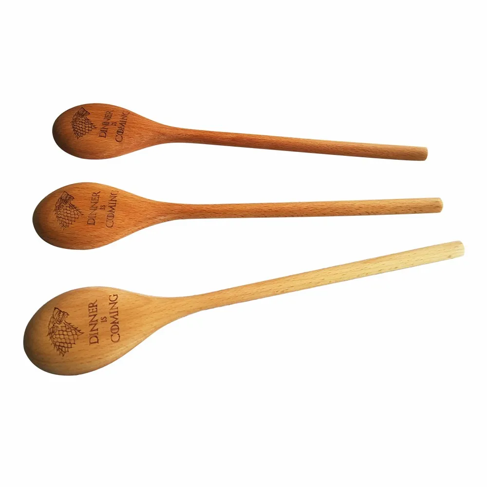 2018 New Style Safety Handmade Kitchen Tools Wooden Spoon Handmade Wooden Serving Spoons