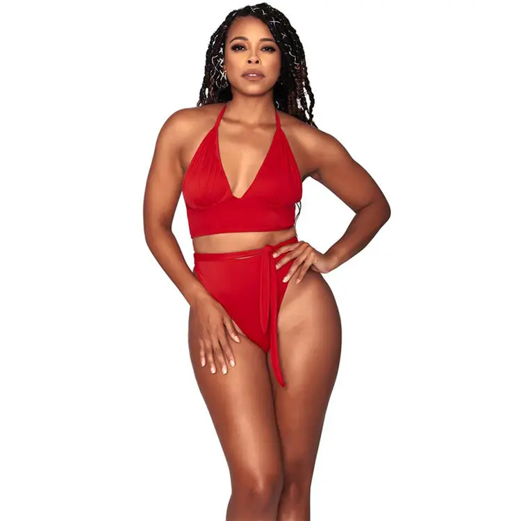 red sling bikini