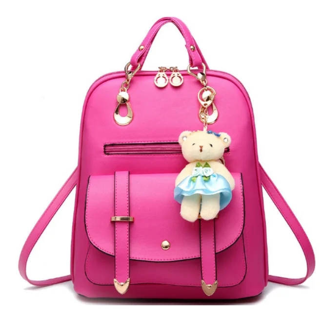 Wobag Leather Big Size Girl Backpack With Fashion Design And High ...