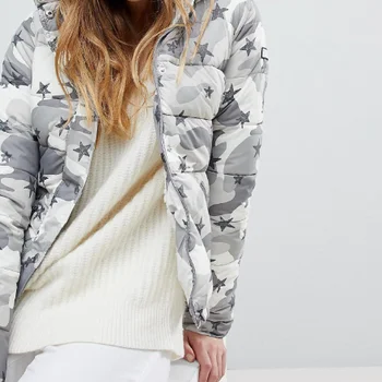 jaqueta de nylon acolchoada