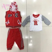 

2.27 USD BT022 large stock long sleeved children boys 3 piece clothing baby, baby clothing, baby clothing set