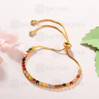 

BAOYAN Strand Adjustable Crystal Rhinestone Tennis Bracelet