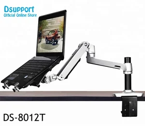 Aluminum Alloy Desktop Mount Ultra long Arm Dual-use Laptop Desk / Tablet Monitor Holder Mount Arm Full Motion Notebook Bracket