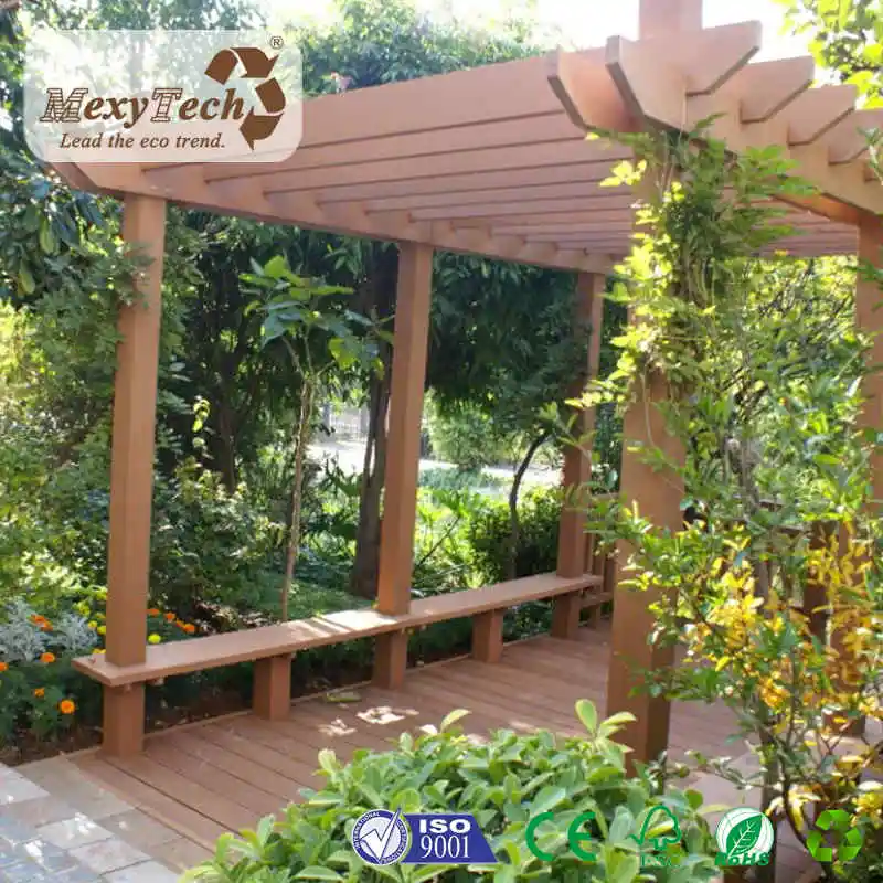 

Mexytech composite wood wpc pergola, Teak,mahogany,coffee,dark coffee, chocolate,dark grey