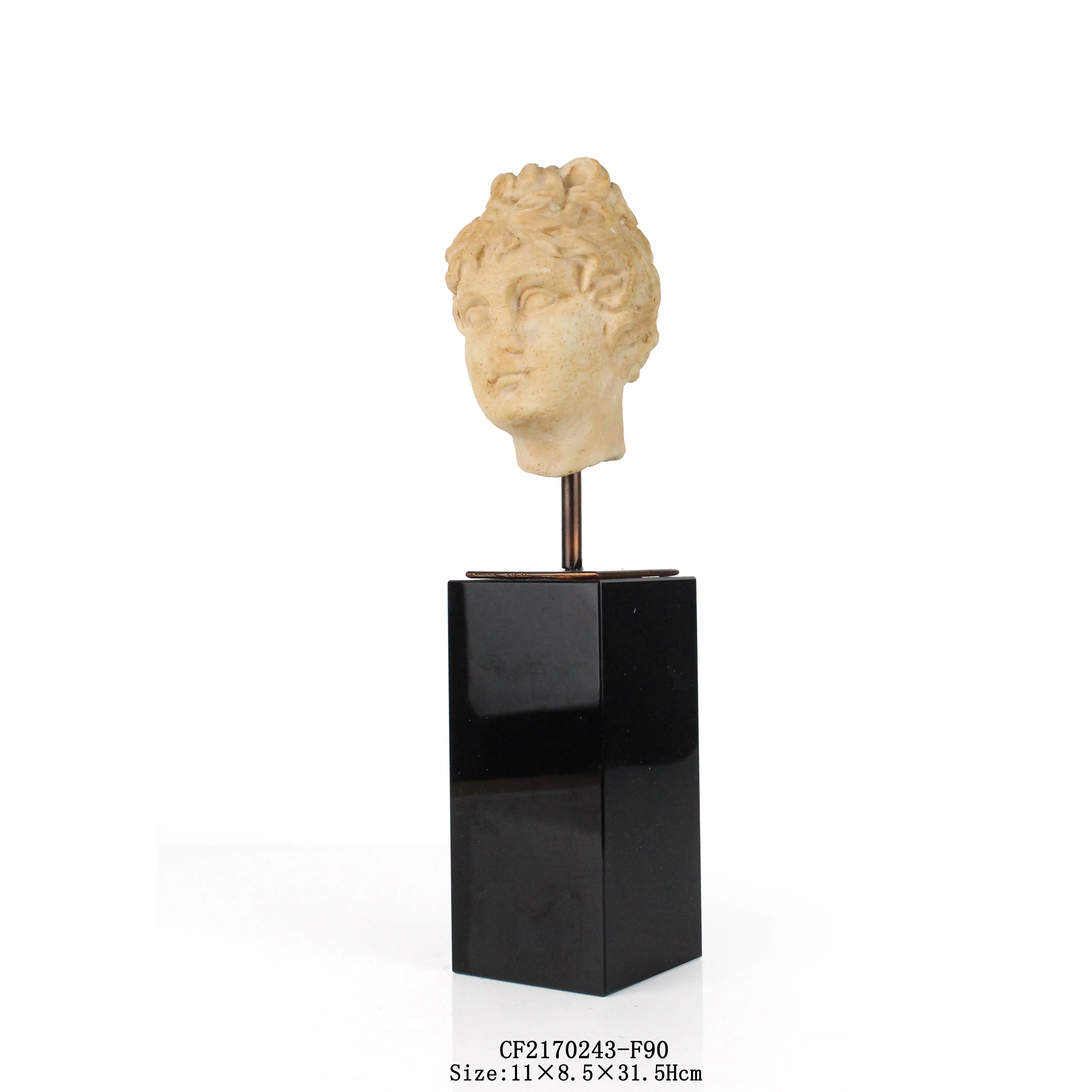 Artificial Polyresin Human Statue Elegant Lady Head Greek Sculpture For Home Decor factory