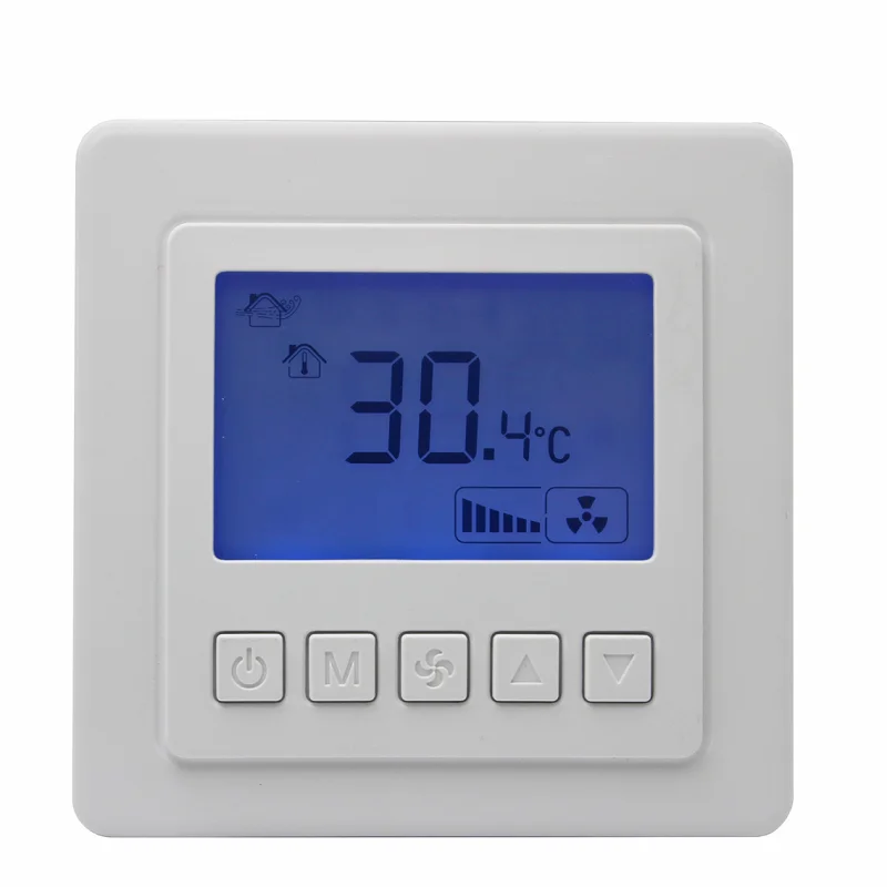 Hvac Digital Air Conditioning Touch Screen Thermostat For Fan Coil