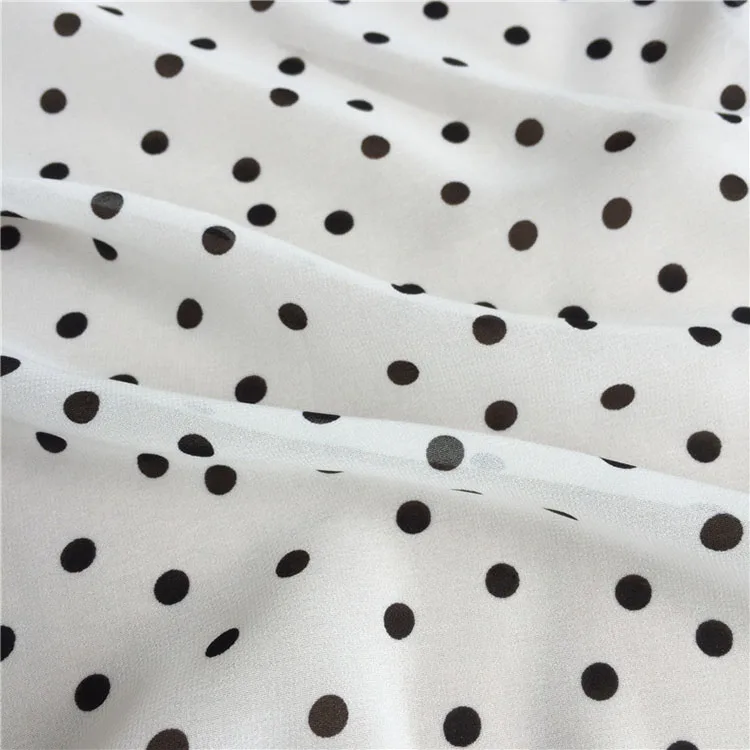 polka dot chiffon fabric