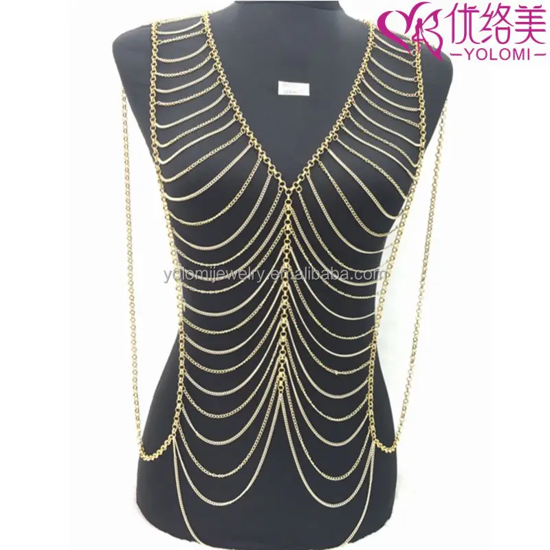 

Fashion Women Girls Sexy Dress Accessories Jewelry Exotic Body Chain, Gold & silver