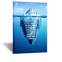 

Canvas Quotes Wall Art Success Inspiration Motivation Iceberg Poster Stretched Gallery Wraps Giclee Print Ready